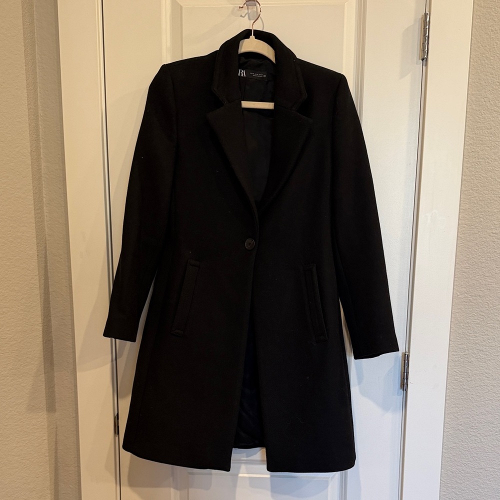 Zara Classic Black Trench Coat